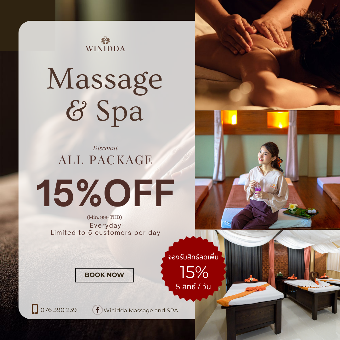 Special Promo for Special You! Relax and rejuvenate with our exclusive discount at Winidda Massage Special Promo for Special You! Relax and rejuvenate with our exclusive discount at Winidda Massage